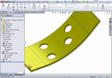 solidworks curved sheet metal